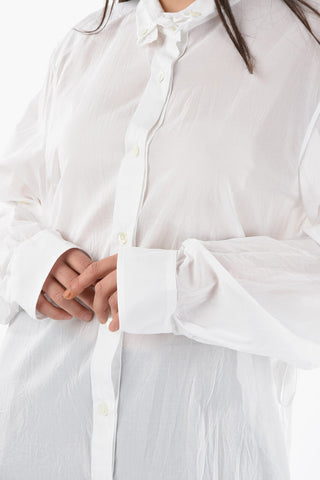 Cotton-poplin CECIEL Button-down Shirt detailed with Laces