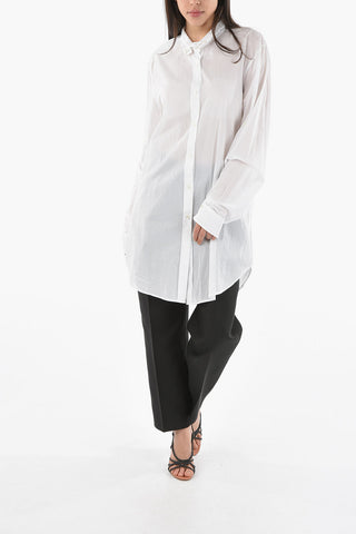 Cotton-poplin CECIEL Button-down Shirt detailed with Laces