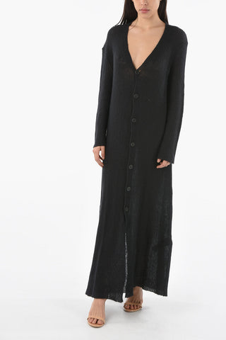Cardigan Lungo in Misto lana
