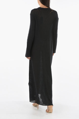 Cardigan Lungo in Misto lana