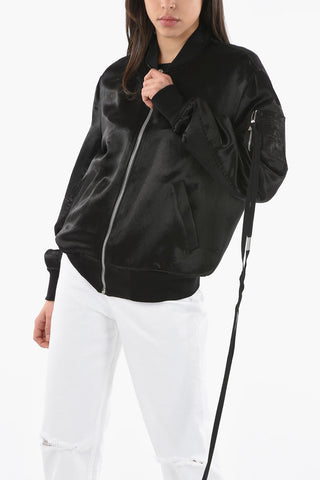 Tech-satin Zip-up BARBARA Bomber Jacket