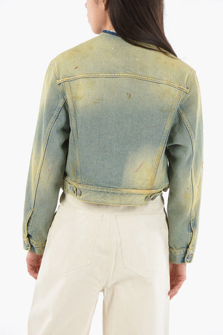 ARTISANAL Giubbotto Crop in Denim Lavaggio Vintage