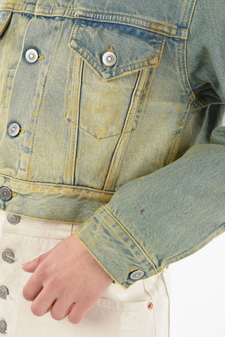 ARTISANAL Giubbotto Crop in Denim Lavaggio Vintage