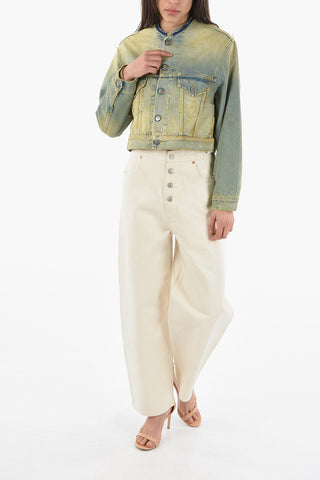 ARTISANAL Giubbotto Crop in Denim Lavaggio Vintage
