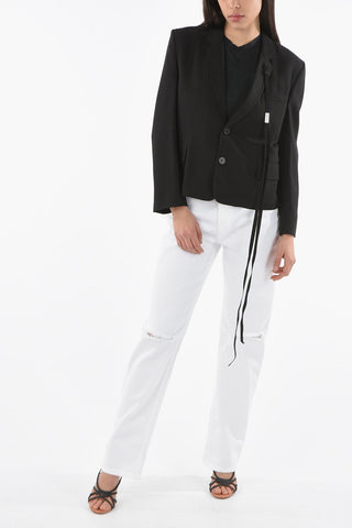 Blazer Crop YASMINE in Misto Lana Vergine