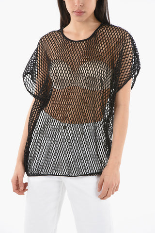BEACHWEAR Knitted Net with Crew-neck