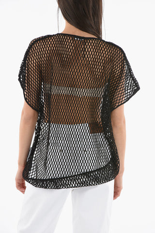 BEACHWEAR Knitted Net with Crew-neck