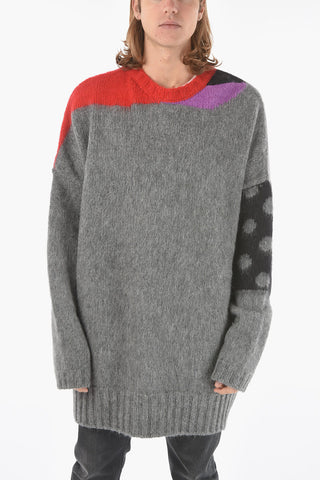 Two Tone Mohair Blend Oversized UNISEX Pullover