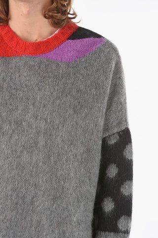 Two Tone Mohair Blend Oversized UNISEX Pullover