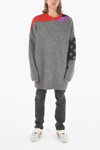 Two Tone Mohair Blend Oversized UNISEX Pullover