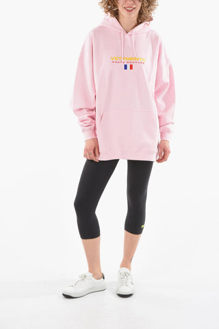 Felpa UNISEX in Cotone HAUTE COUTURE con Cappuccio e Maxitasca