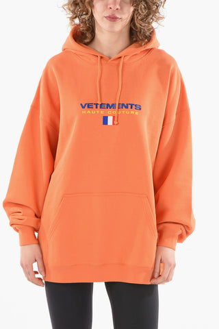 Felpa UNISEX in Cotone HAUTE COUTURE con Cappuccio e Maxitasca