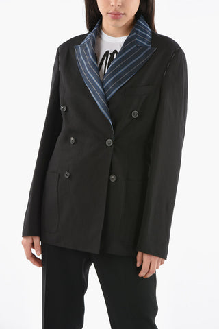 MM10 Linen and Viscose UNISEX Double Breasted Blazer