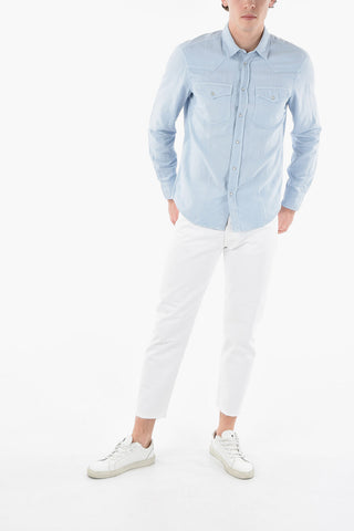Camicia HOUSTON in Cotone e Lino con Doppio Taschino
