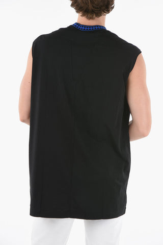 Canottiera CROSS COLLAR in Cotone con Logo