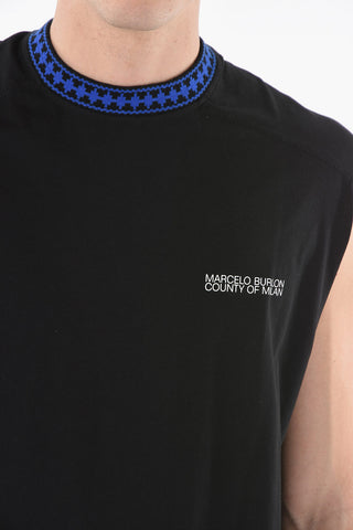 Canottiera CROSS COLLAR in Cotone con Logo
