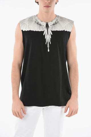 Crew Neck WING Printed Tank Top