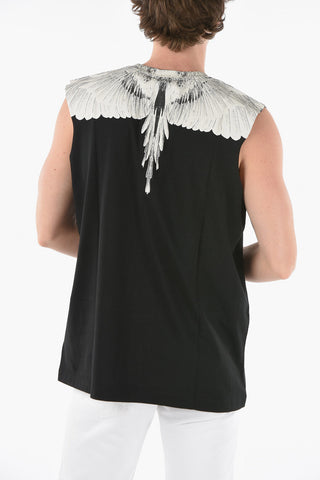 Crew Neck WING Printed Tank Top