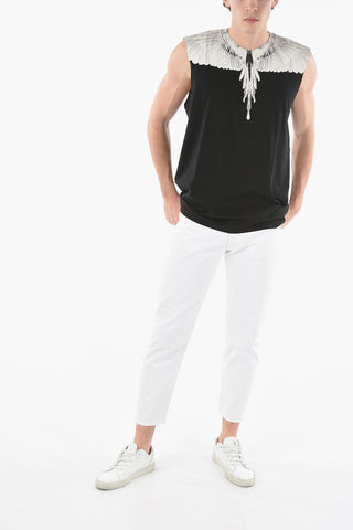 Crew Neck WING Printed Tank Top