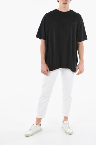 Cotton TONAL EMBRO Oversized T-Shirt