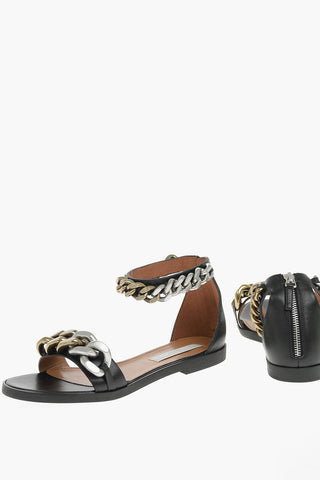 Vegan-leather FALABELLA Sandals with Chain embellishments