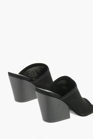 Mesh-knit Mules with Squared-toe