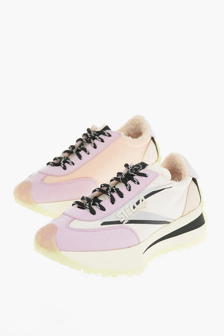 RECLYPSE Faux-leather and Nylon Lace-up Sneakers with Debossed Logo