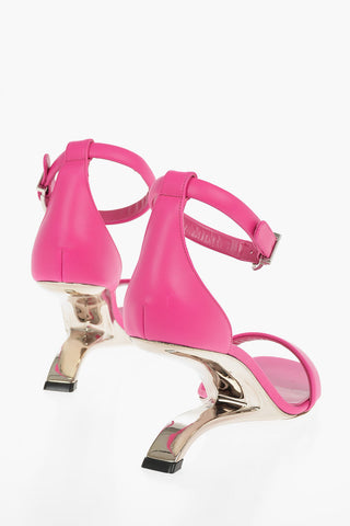 Sandali in Pelle REVERSE con Cinturino alla Caviglia 8cm