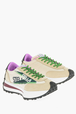 RECLYPSE Faux-leather and Nylon Lace-up Sneakers with Debossed Logo