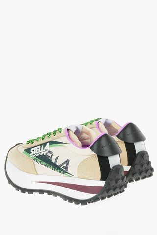 RECLYPSE Faux-leather and Nylon Lace-up Sneakers with Debossed Logo