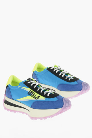 RECLYPSE Faux-leather and Nylon Lace-up Sneakers with Debossed Logo