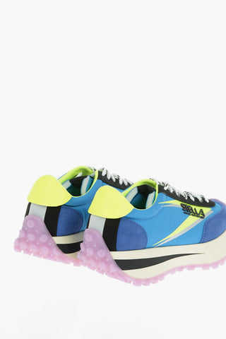 RECLYPSE Faux-leather and Nylon Lace-up Sneakers with Debossed Logo