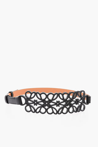 Perforated Detail ANAGRAM Leather Belt