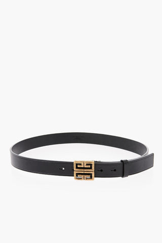 Logoed Buckle Leather Belt