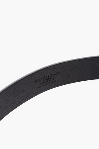 Logoed Buckle Leather Belt