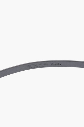 Triangle Buckle Leather Slim Belt