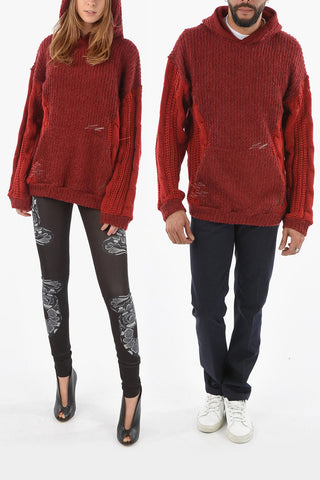 Aran Detail CABLE Hooded UNISEX Pullover