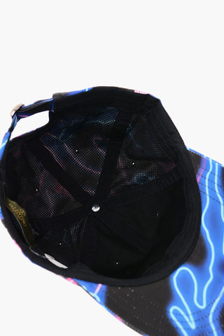 Logoed Nylon Cap with Neon-camou Print