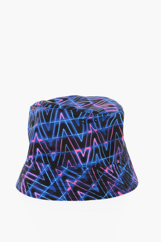 Nylon Bucket Hat with Neon-camou Print