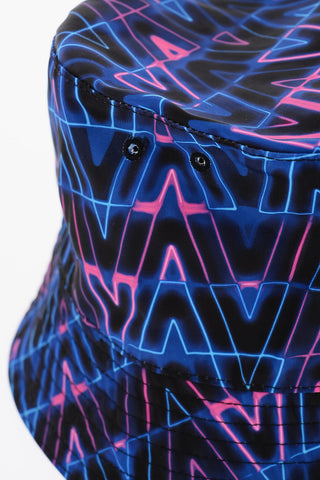 Nylon Bucket Hat with Neon-camou Print