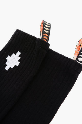 Cotton-blend Socks with Jacquard Logo