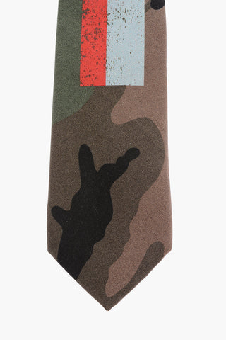 Silk Tie in Camouflage Pattern