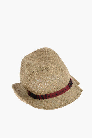 Raffia ARURU Hat with Contrasting Band