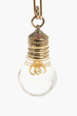 Gold-toned Single Earring with Light-bulb-shaped Pendant