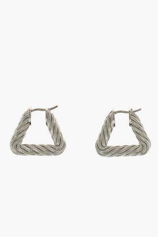 Sterling-silver CORD Triangular Earrings