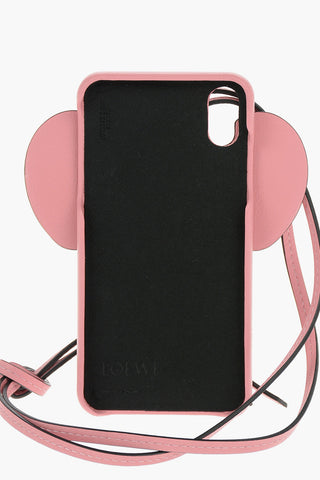 Grained-leather ELEPHANT Iphone X Case with Detachable Strap