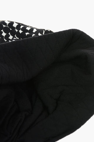 Wool-blend Reversible Turban in Geometric Pattern