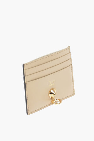 Leather LIBERTY Card Holder with Ring-embellishment