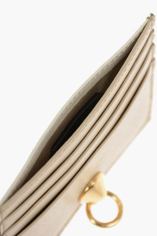 Leather LIBERTY Card Holder with Ring-embellishment