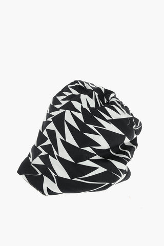 Wool-blend IRIS Reversible Turban in Geometric Motif